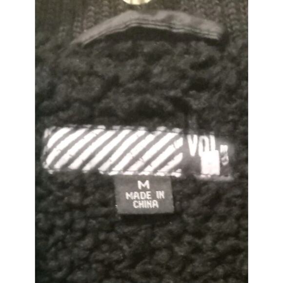 Volcom Women’s Quilted Coat Jacket M Sherpa Fleece Lined Winter Ski Outdoor - Picture 7 of 8